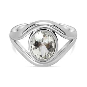 Prasiolith Ring, Edelstahl, (Größe 19.00), ca. 2.38 ct