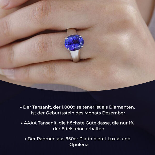 RHAPSODY AAAA Tansanit Ring in 950 Platin - 4,40 ct. image number 3