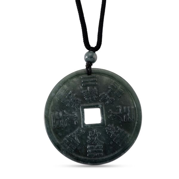 Natürlicher Olmek Jadeit Geldmünze begehrt Halskette Flexibles ( 71 cm) ca. 60.00 ct image number 0