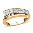 Diamant-Ring, 925 Silber Gelbgold Vermeil  ca. 0,33 ct image number 3