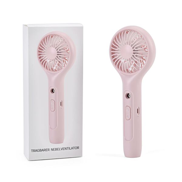 Mini-Handventilator mit Nebelspray, Rosa image number 10