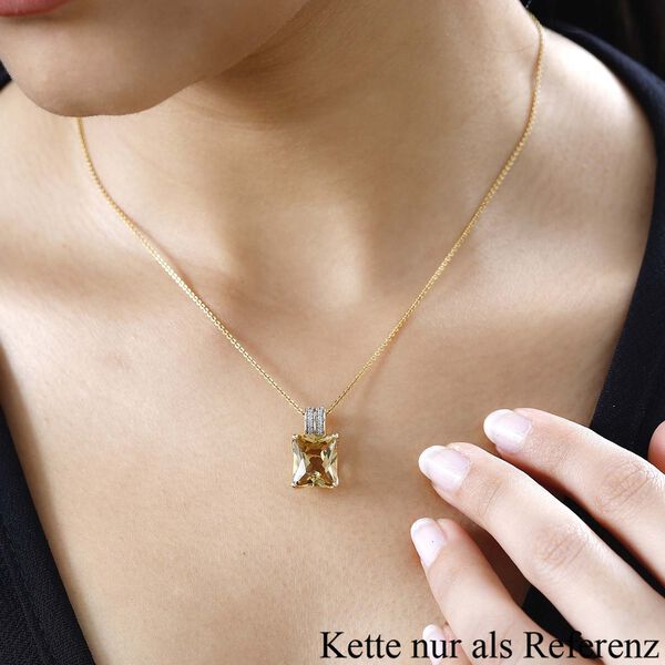 Citrin und Zirkon Anhänger - 5,86 ct. image number 3