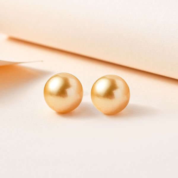 ILIANA AAA goldene S&uuml;dseeperlen-Ohrringe image number 8