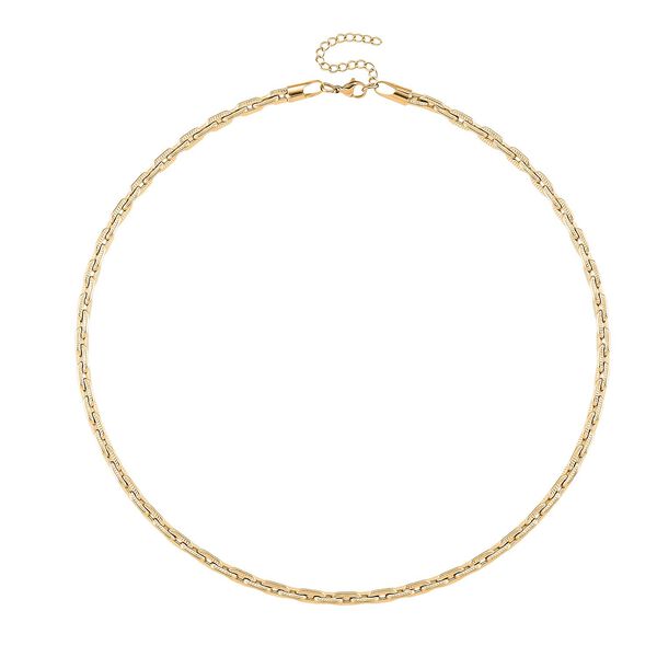 K&ouml;nigskette, Reiner Edelstahl, ca. 50 cm, Goldfarben image number 6