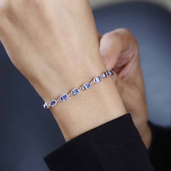 AAA Tansanit Armband ca. 19 cm 925 Silber rhodiniert ca. 5,94 ct. image number 7