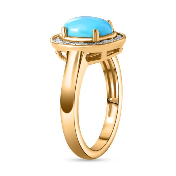 AAA Sleeping Beauty T&uuml;rkis und Diamant Ring - 1,61 ct. image number 7