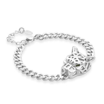 Gr&uuml;ner Kristall Armband ca. 19 cm + 5 cm Extender, Nickelfreies Messing