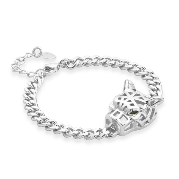 Gr&uuml;ner Kristall Armband ca. 19 cm + 5 cm Extender, Nickelfreies Messing image number 3