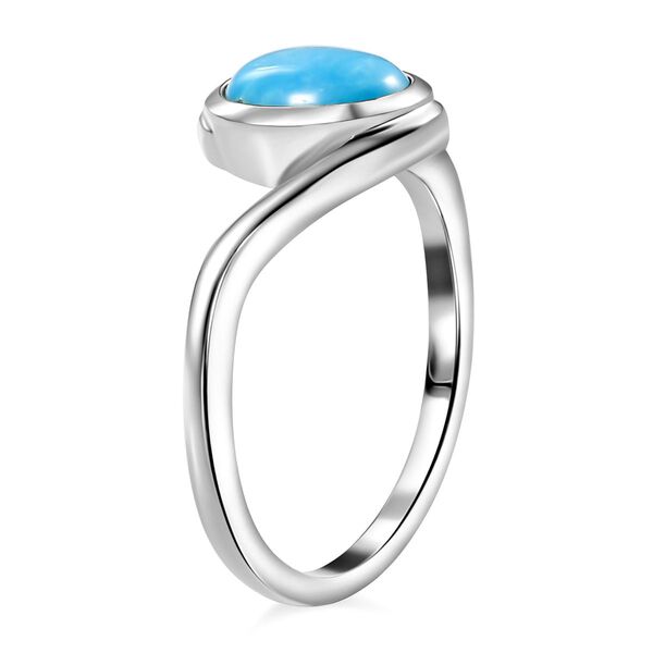 AA amerikanischer, natürlicher Sleeping Beauty Türkis-Ring, 925 Silber platiniert - 1,19 ct. image number 5