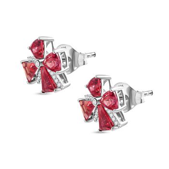 Labor Padparadscha Saphir und Zirkon Ohrringe - 9,10 ct.