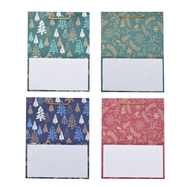 12er-Set Geschenktüten, Weihnachtsmotiv, Größe S (18x10x23 cm), M (32x12x26 cm), und L (31x12x42 cm), Mehrfarbig  image number 3