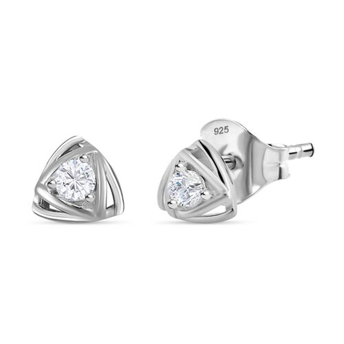 Moissanit Ohrringe, 925 Silber rhodiniert - 0,22 ct. image number 0