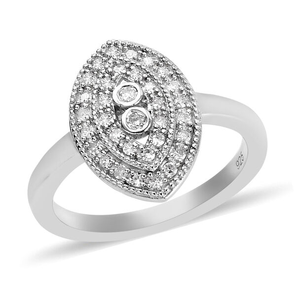 Diamant Ring 925 Silber platiniert  ca. 0,25 ct image number 4