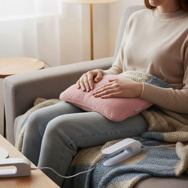 Elektrische Wärmflasche mit Plüschbezug und Ladefunktion, 19x27cm, Rosa image number 2