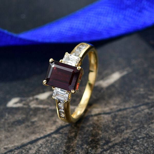 D'Joy Rhodolith Granat und Zirkon Ring und Anh&auml;nger mit 50cm Kette image number 10