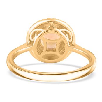 LUXORO zertifiziert und gepr&uuml;ft AAA kaiserlicher Topas und Diamant Ring in 417 Gold - 2 ct.
