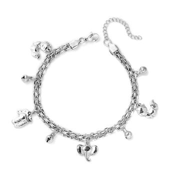 Schlichtes Schmuck Armband/Fu&szlig;kette ca.23 cm Edelstahl