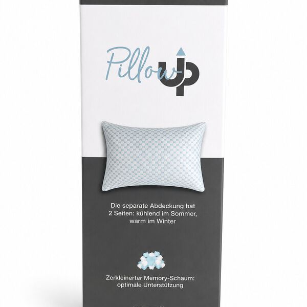 PillowUp Ganzjahreskissen mit k&uuml;hlendem und w&auml;rmendem Komfort, 40x80 cm