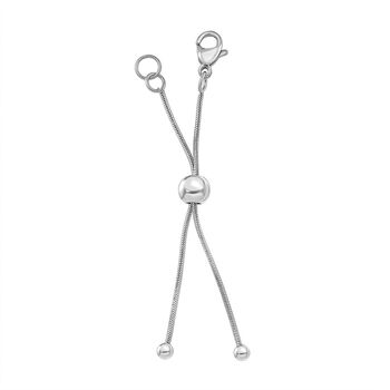 9 teiliges 316L Edelstahl Schmuckset rhodiniert, 1 Bolo Schieber, 2 Magnetverschluss Kugeln, 6 Ohrstopper, Silberfarben