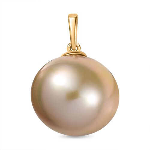 AAA Goldene Südsee Perle (ca. 12-14mm), Anhänger, 750 Gold image number 0