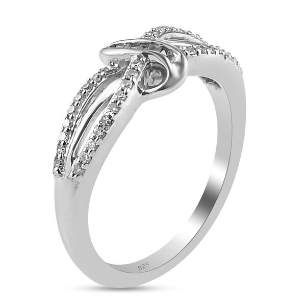 Diamant Ring 925 Silber Platin-Überzug image number 5