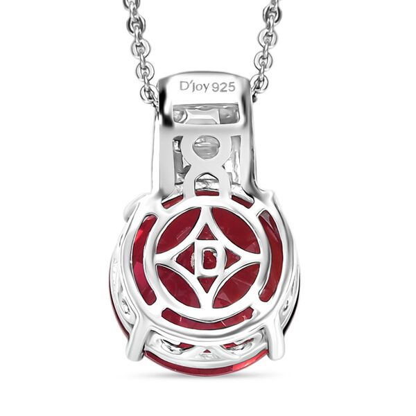 D'Joy Labor Padparadscha Saphir und Zirkon Anh&auml;nger mit 50cm Kette - 8,66 ct. image number 5