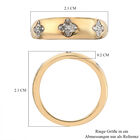 Weißer Diamant P Ring 925 Silber 585 Vergoldet ca. 0,16 ct. image number 6