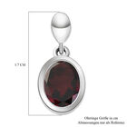 Rote Granat-Ohrringe, 925 Silber platiniert ca. 2,97 ct image number 5