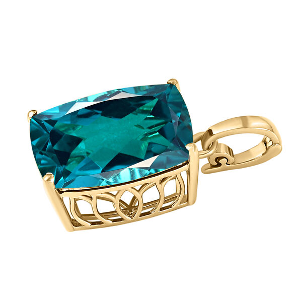 Capri-Blau Triplett Quarz-Solit&auml;r-Anh&auml;nger in Silber, 21,24 ct. image number 4