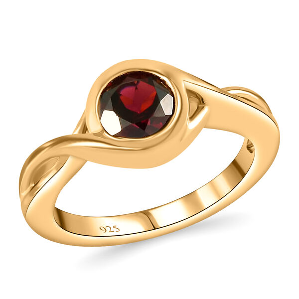 Rhodolith Granat Ring 925 Silber vergoldet  ca. 1,11 ct image number 6