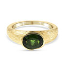 Natürlicher Chromdiopsid Solitär-Ring, 925 Silber Gelbgold-Überzug (Größe 17.00) ca. 1,74 ct