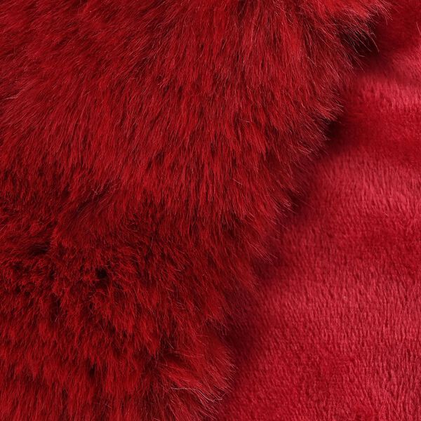 Damen Schal aus Kunstfell mit Magneten, Weinrot image number 3