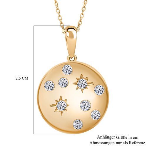 LUXURIANT DIAMOND - Lab Grown Diamant SI-GH SGL zertifiziert Schmuckset 925 Silber Gelbgold Vermeil ca. 0,50 ct. image number 4
