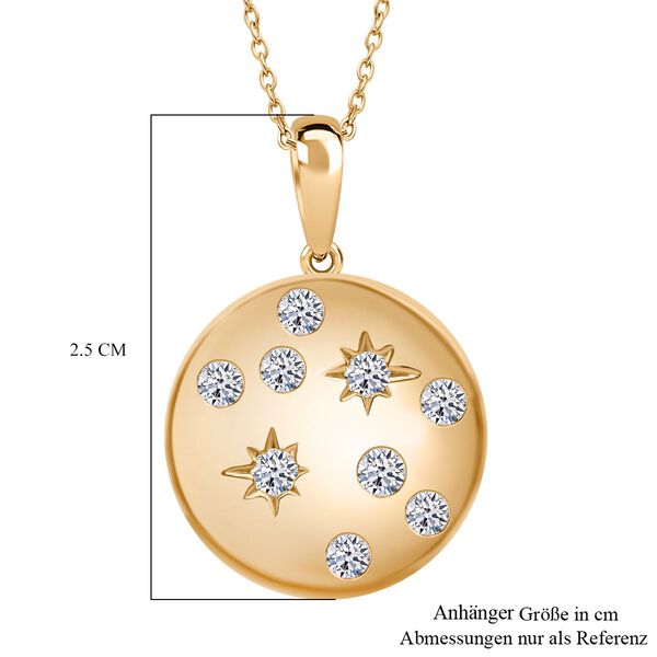 LUXURIANT DIAMOND - Lab Grown Diamant SI-GH SGL zertifiziert Schmuckset 925 Silber Gelbgold Vermeil ca. 0,50 ct. image number 4