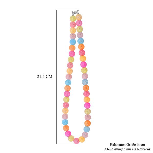 Regenbogen-Eisquarz Halskette ca. 45 cm 925 Silber ca. 314.55 ct image number 5