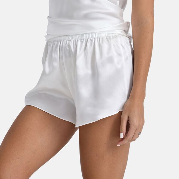 LA MAREY Seidenshorts aus Maulbeerseide, Elfenbeinfarben, L image number 3