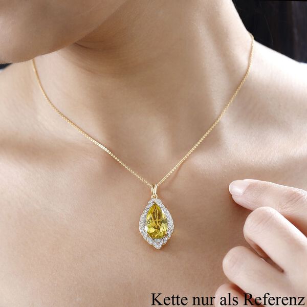 AAA Ouro Verde Quarz und Zirkon Anh&auml;nger, ca. 7,50 ct. image number 3