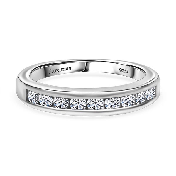 LUXURIANT SI-GH Labor Diamant Bandring, 925 Silber rhodiniert - 0,50 ct.