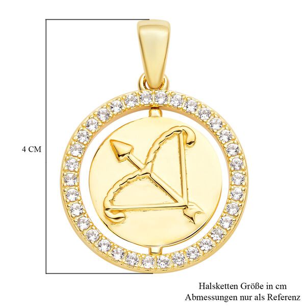 Weißer Zirkon Schütze-Anhänger - 0,63 ct. image number 5