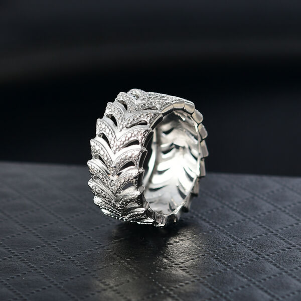 EVER TRUE Weißer Diamant Ring Nickelfreies Messing (Größe 20.00) image number 1