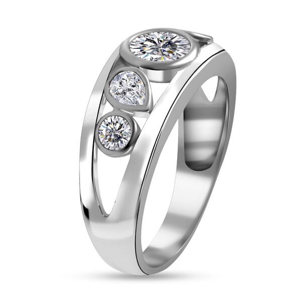 Lustro Stella - Wei&szlig;er Zirkonia Ring, 925 Silber platiniert, ca. 1,96 ct image number 4