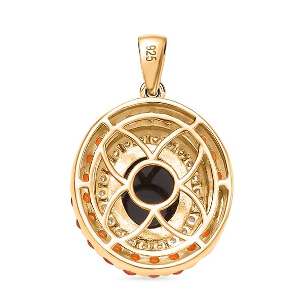 Boulder Opal Triplett, Feueropal und Zirkon-Anh&auml;nger - 2,58 ct. image number 4