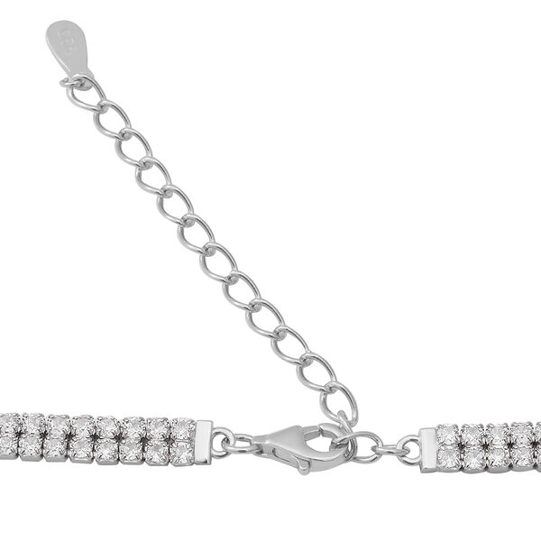 LUSTRO STELLA - wei&szlig;e Zirkonia-Halskette, ca. 45 cm, 925 Silber rhodiniert ca. 27,67 ct image number 5