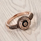 Natürlicher Champagner Diamant Ring 925 Silber Roségold Vermeil image number 1