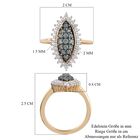 Alexandrit und Zirkon Cluster Ring 925 Silber Gelbgold Vermeil image number 6