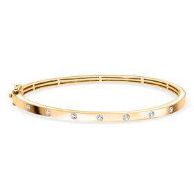 LUXURIANT DIAMOND - Lab Grown Diamant SI-GH Armreif ca. 19 cm 925 Silber Gelbgold Vermeil ca. 0.25 ct