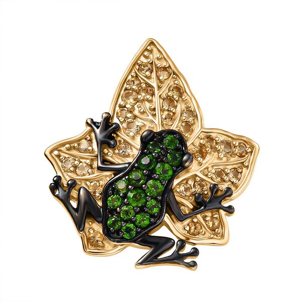 GP Trionfo Kollektion- Natürlicher Chromdiopsid, Citrin und blauer Saphir Ring/ Anhänger - 1,15 ct. image number 9