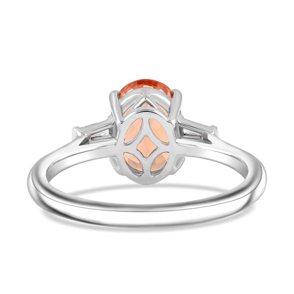 RHAPSODY zertifiziert und geprüft AAAA kaiserlicher Topas und VS-EF Diamant Ring in 950 Platin - 3,30 ct. image number 3