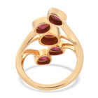 Fissure gefüllt Rubin Ring 925 Silber Gelbgold Vermeil image number 5