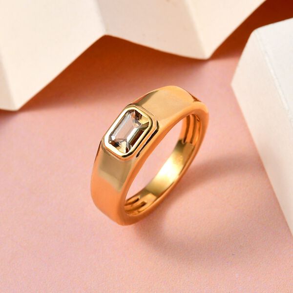 Nat&uuml;rlicher, goldener Tansanit-Ring - 0,51 ct. image number 2